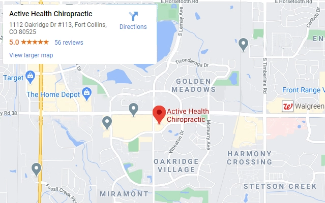 Chiropractic Fort Collins CO Active Health Chiropractic Map